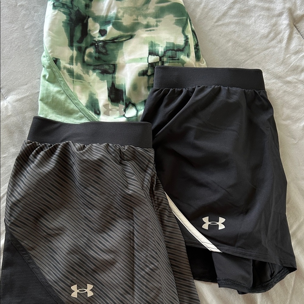 Under Armour Shorts Trio - Black, Gray, and Green
